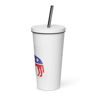 Load image into Gallery viewer, MSM Laffin&#39; Hyena Insulated Tumbler with a Straw
