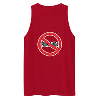 Load image into Gallery viewer, MSM Laffin&#39; Hyena Anti-Propaganda on the back tank top
