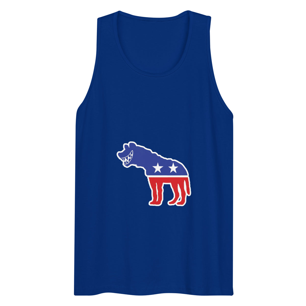 MSM Laffin' Hyena Anti-Propaganda on the back tank top