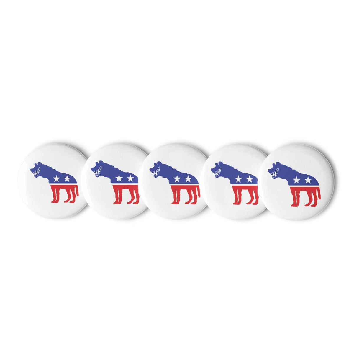 Set of MSM Laffin' Hyena Pin Buttons