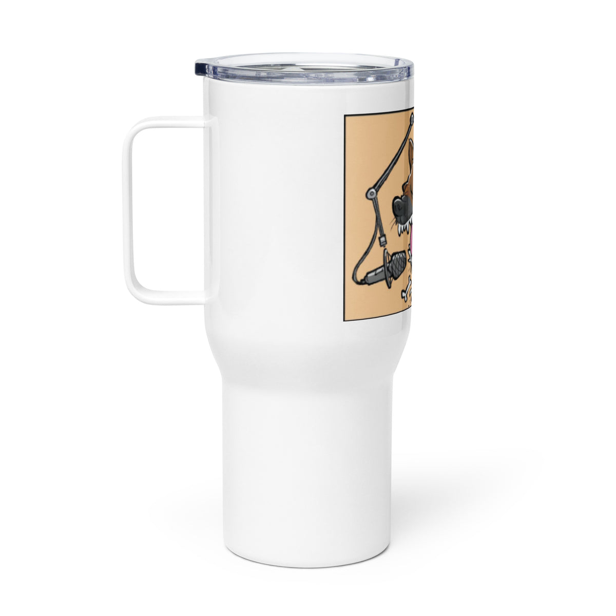 Reporting Hyena Travel mug with a handle