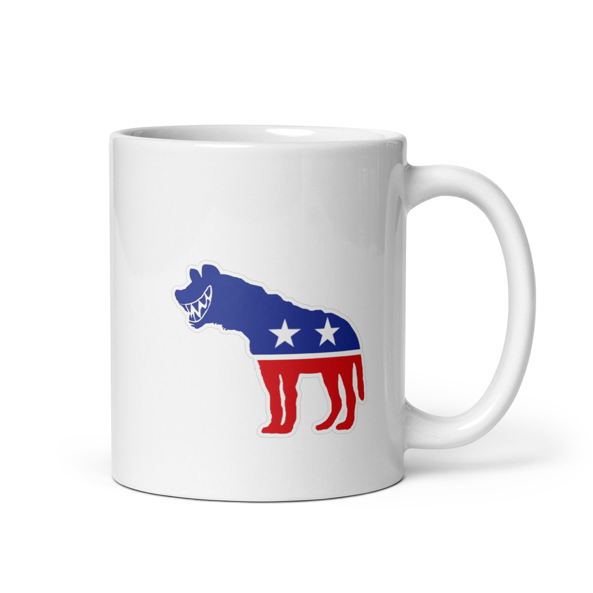 MSM Laffin' Hyena White glossy mug